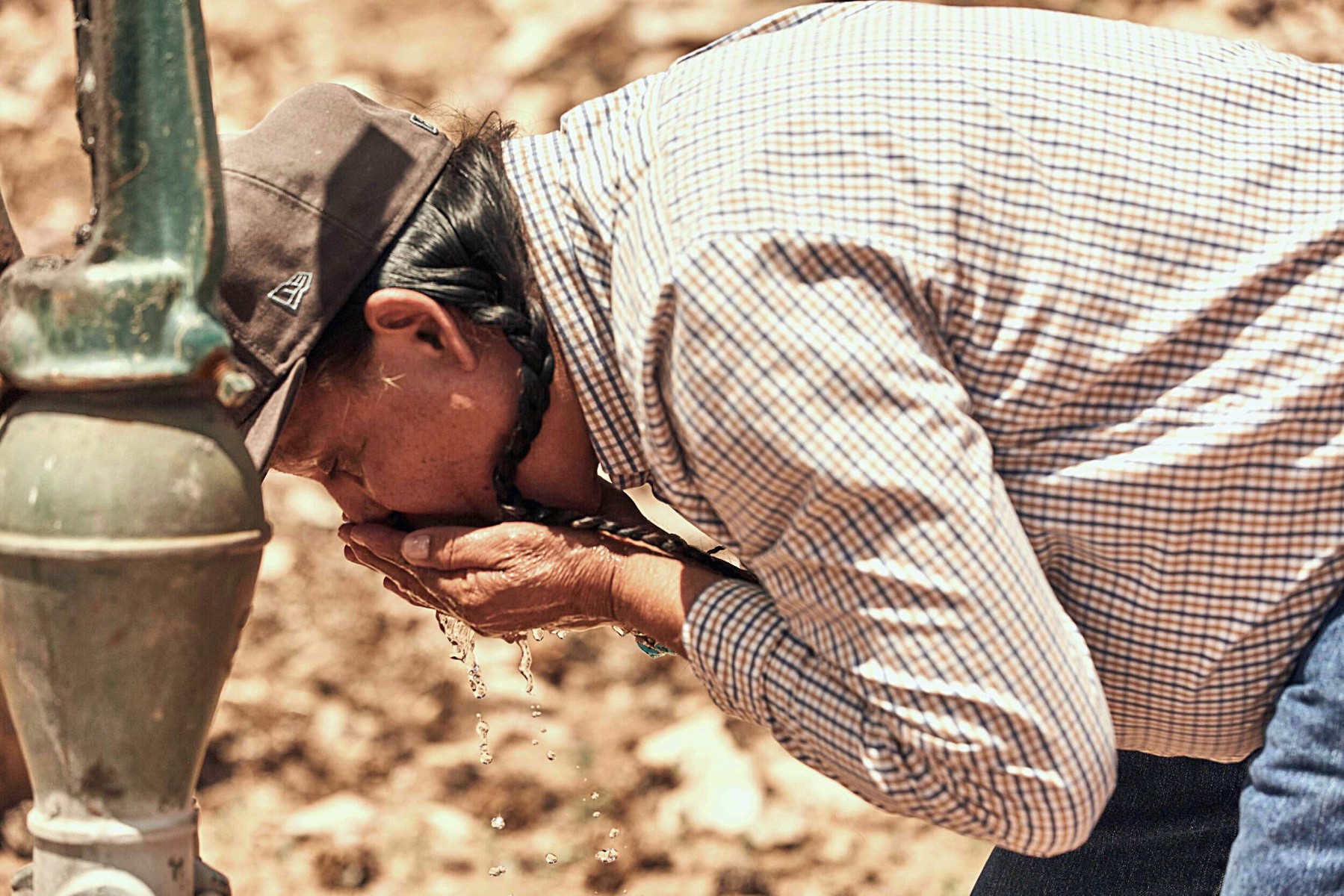 Man drinking water