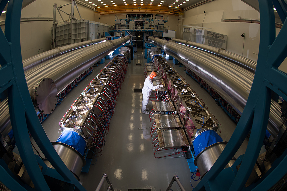 Workers on fusion reaction lasers