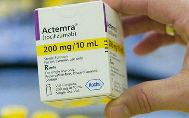 Tocilizumab, marketed as Actemra