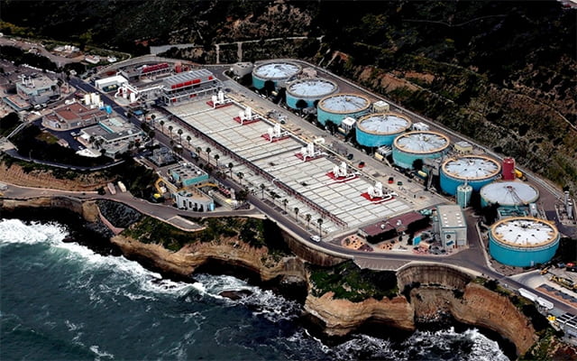 Wastewater treatment plant in San Diego