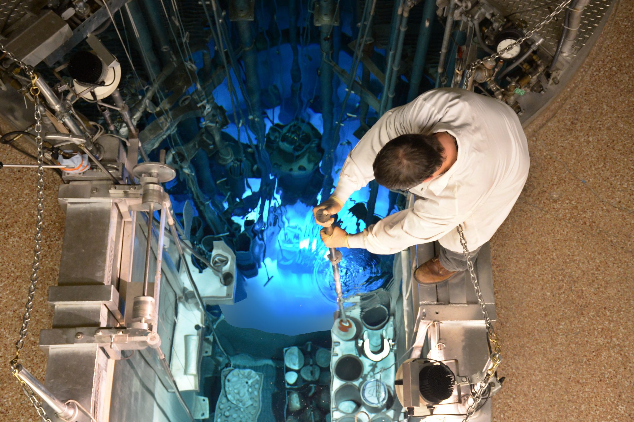 Reactor core at the University of Missouri Research Reactor