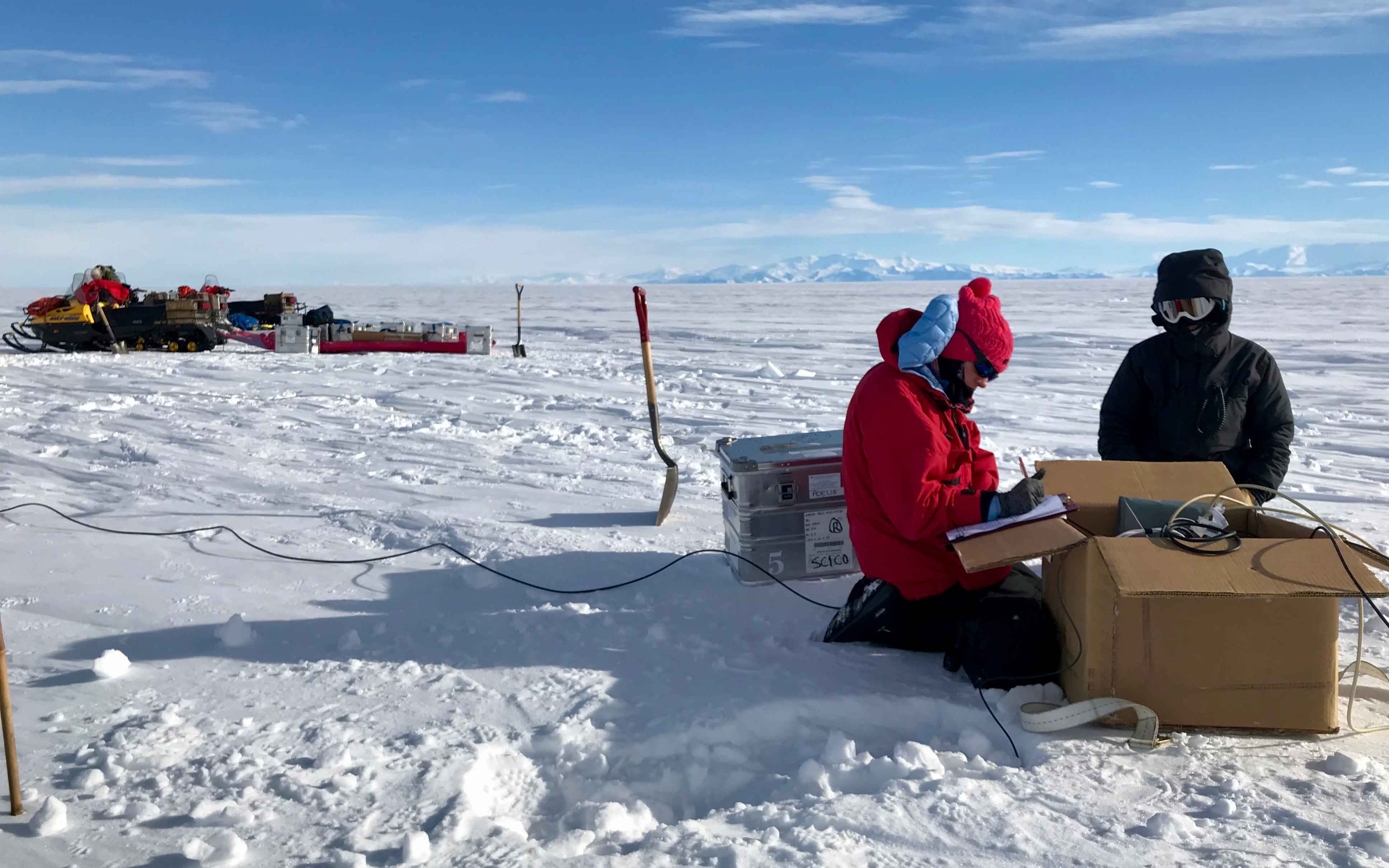 UC San Diego researchers conducting research beneath antarctic ice