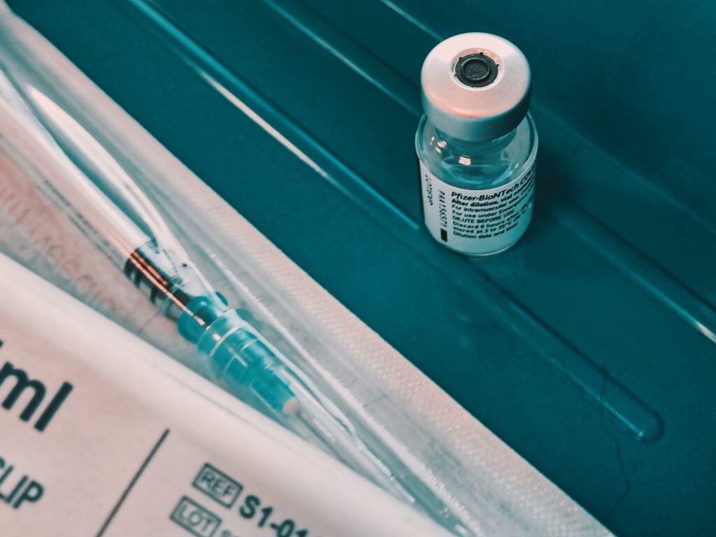 A vial of COVID-19 vaccine