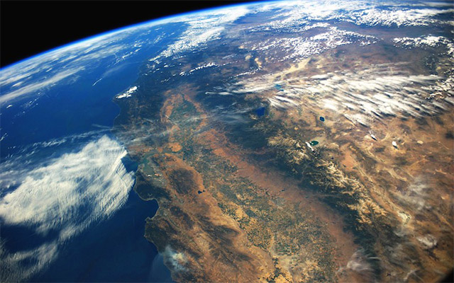 California’s Central Valley as seen from space