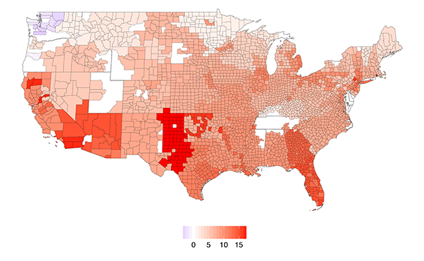 Map of US energy costs