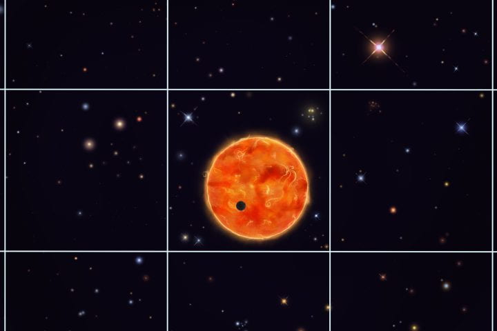 An exoplanet host with several background stars.