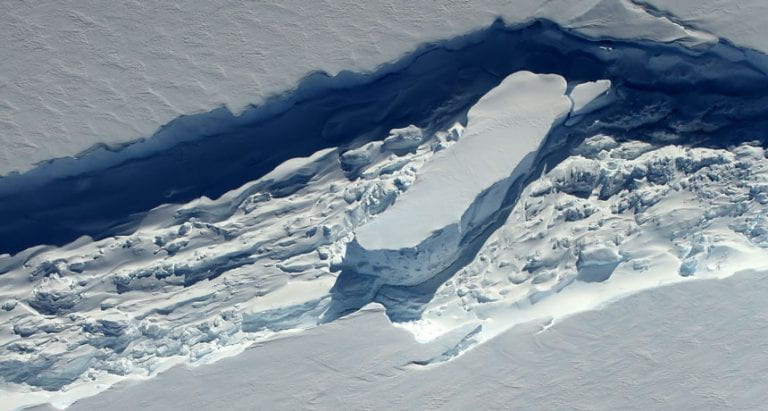 Ice calving in Antarctica