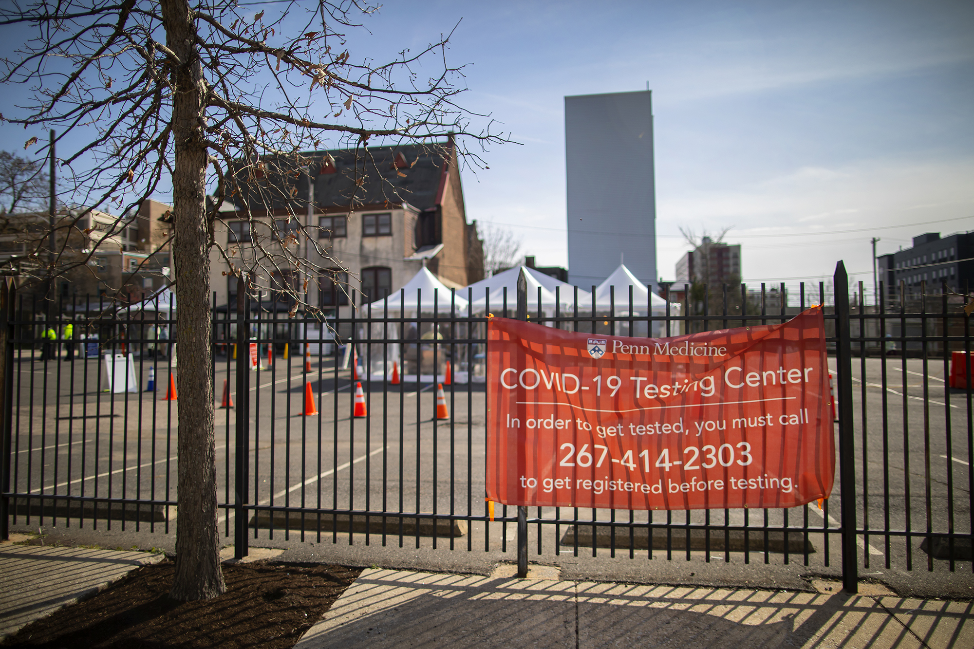 Drive-through testing at the University of Pennsylvania