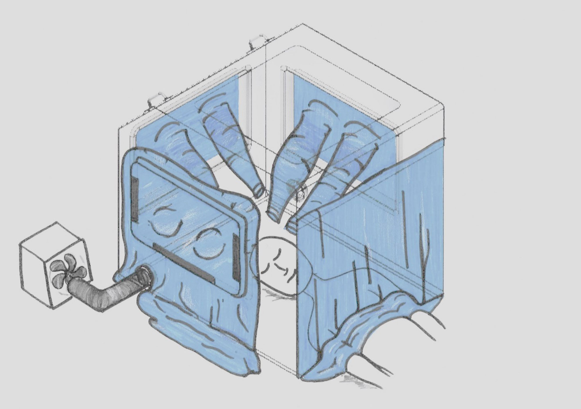 Respiratory isolation box