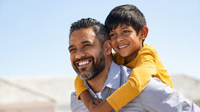A father with his child.