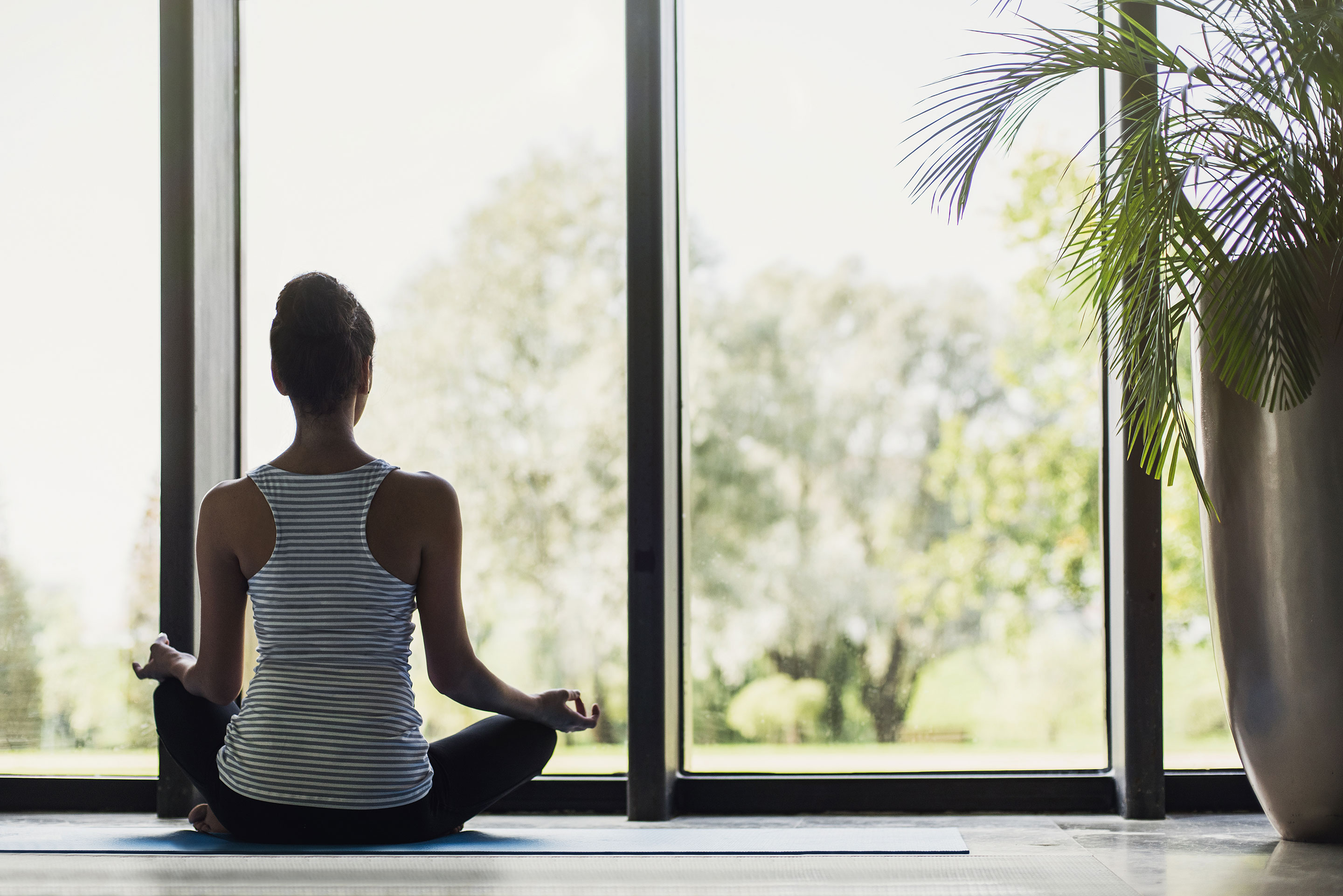 Woman practicing meditation