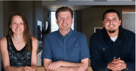 Rémi Buisson, UC Irvine associate professor of biological chemistry, with postdoctoral fellow Elodie Bournique and graduate student Ambrocio Sanchez