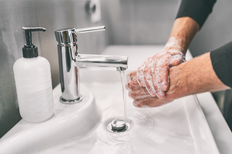 Washing hands during pandemic
