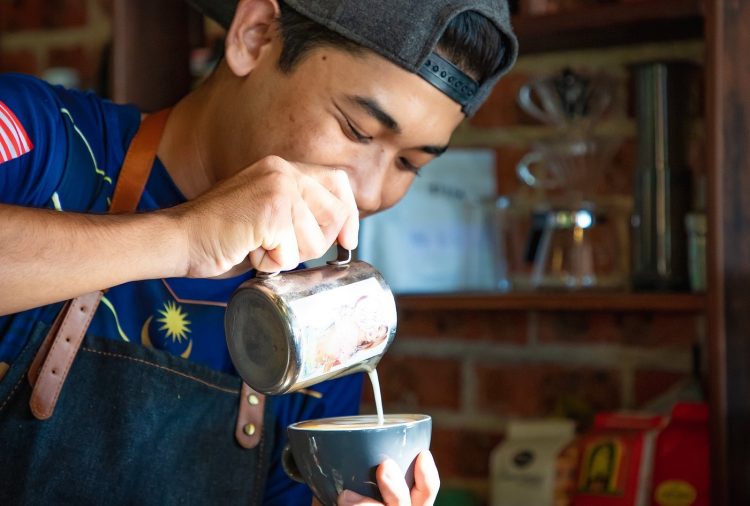 barista making espresso