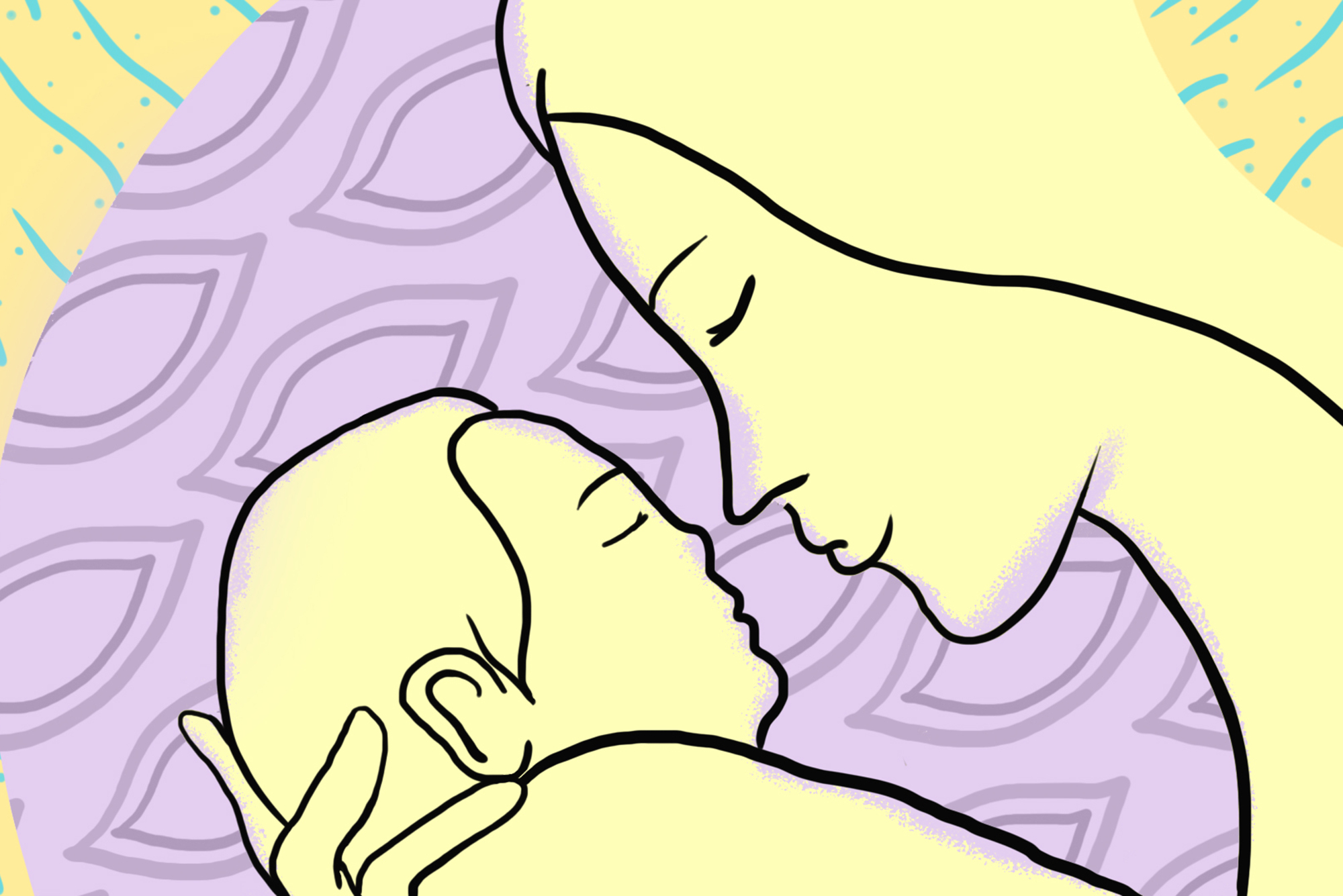 An illustration of a mother and child.