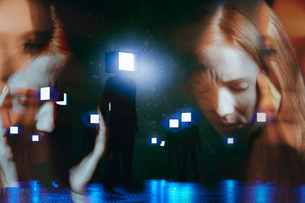 A barrage of screens give people headaches.