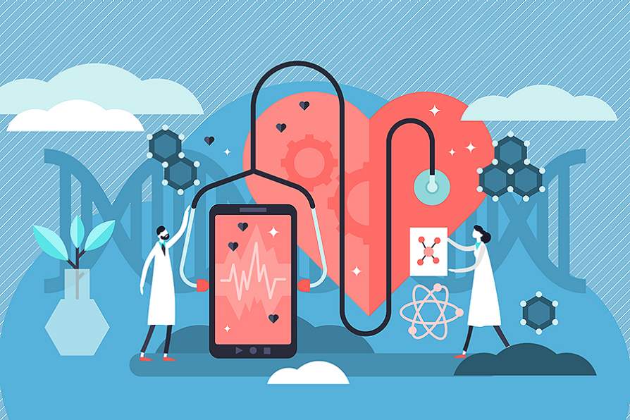 visualization of doctors helping patients with chronic disease