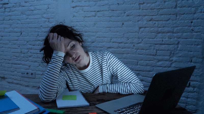 college student stressed