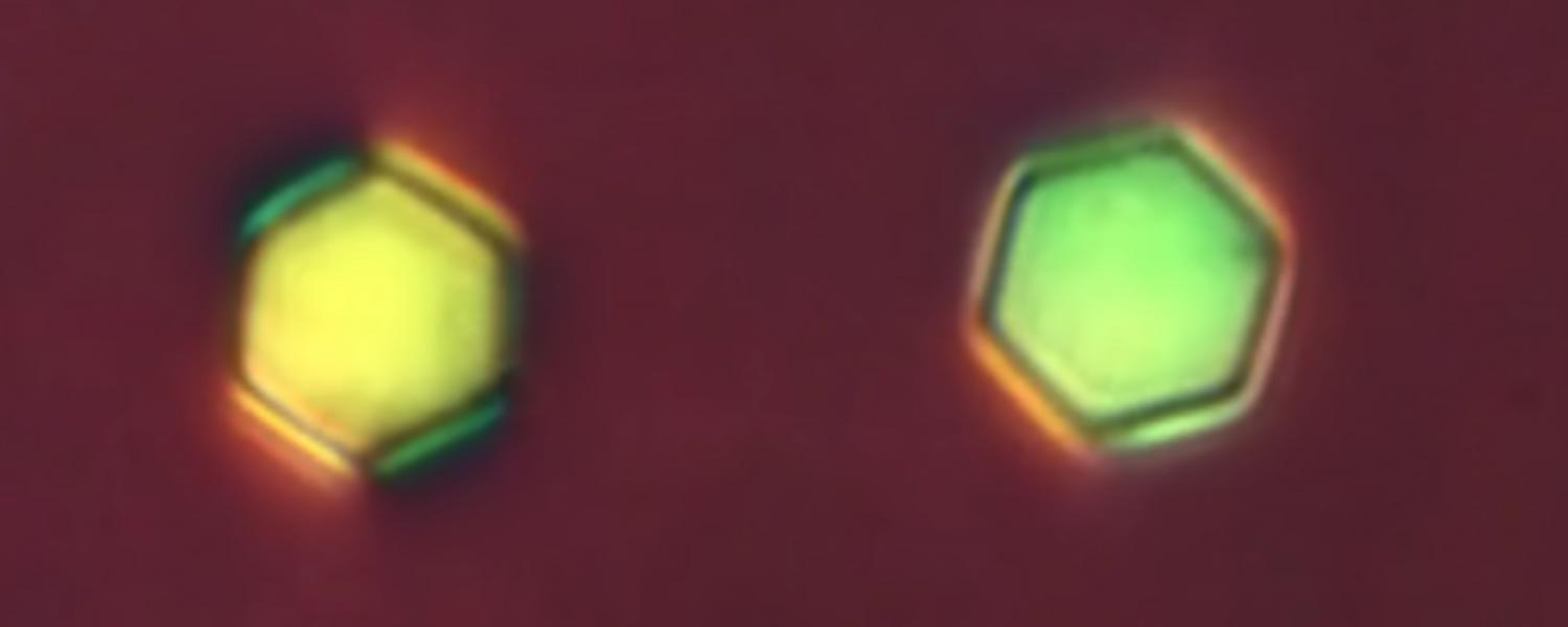 Hexagonal atoms.