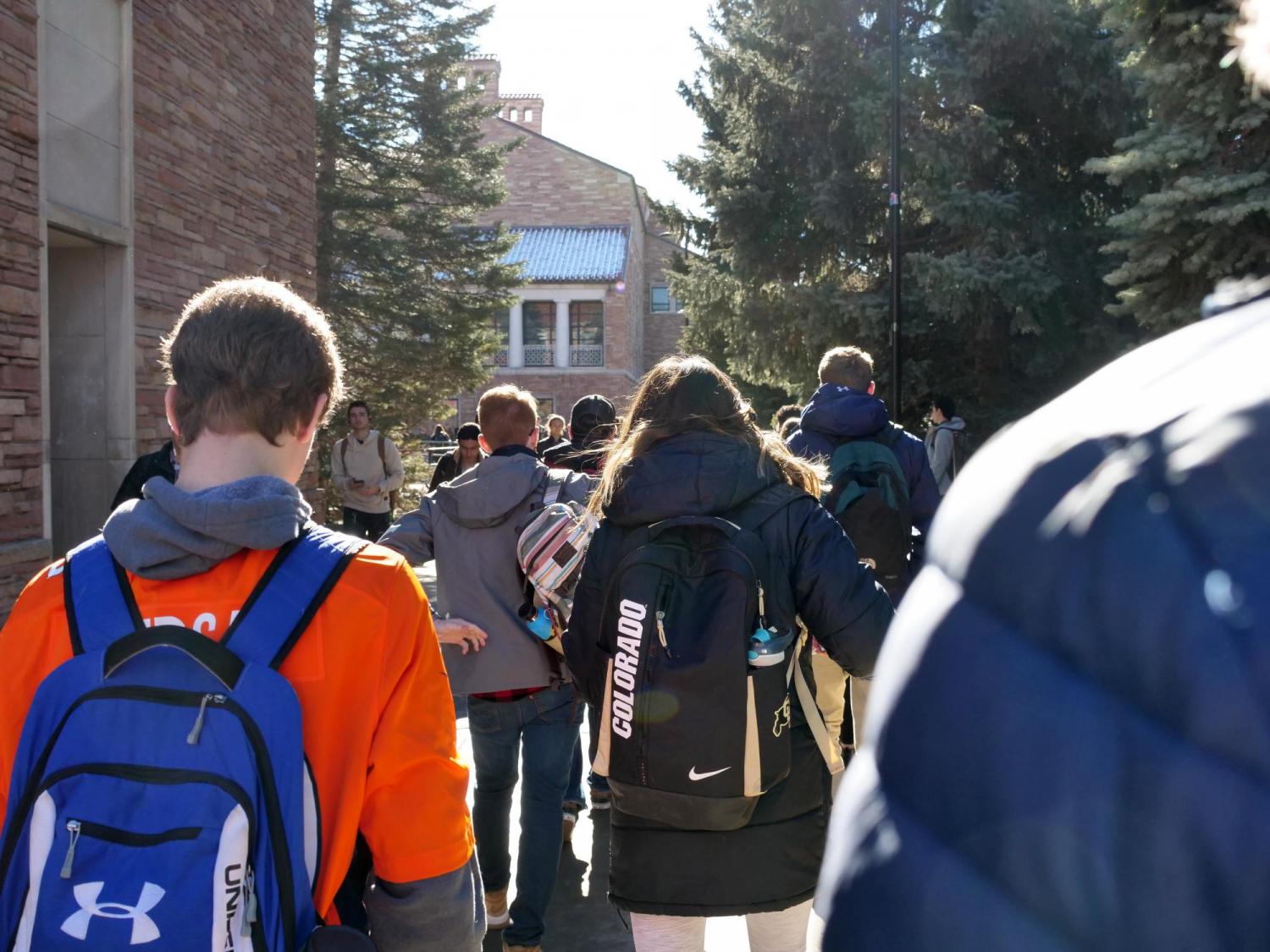 Students on campus.