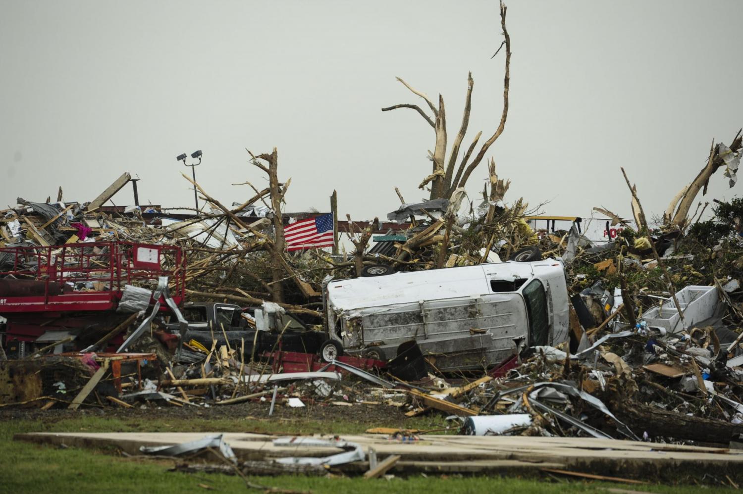 Aftermath of a tornado in Arkansas.