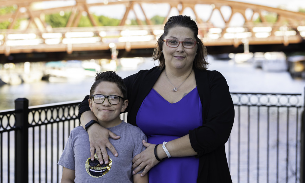 mom and son
