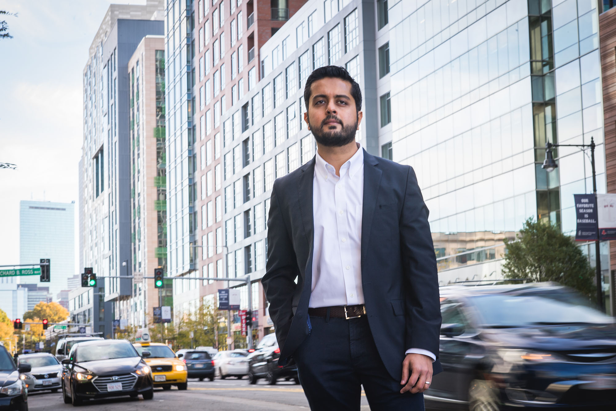 Professor Makarand Mody, standing on a street