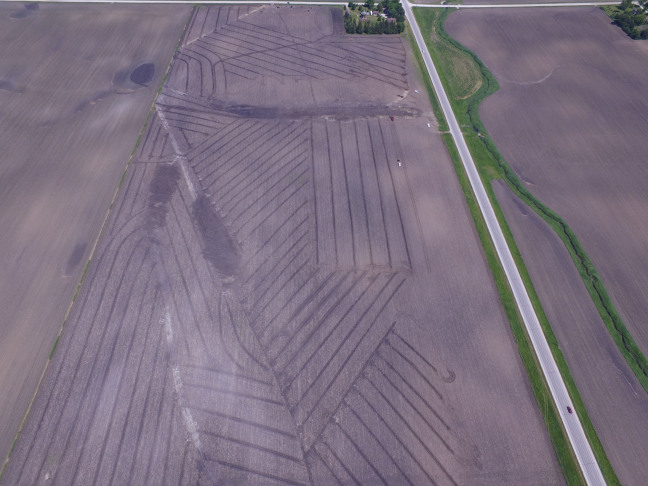 This photo shows the amount of drainage infrastructure that might exist under a typical farm field.