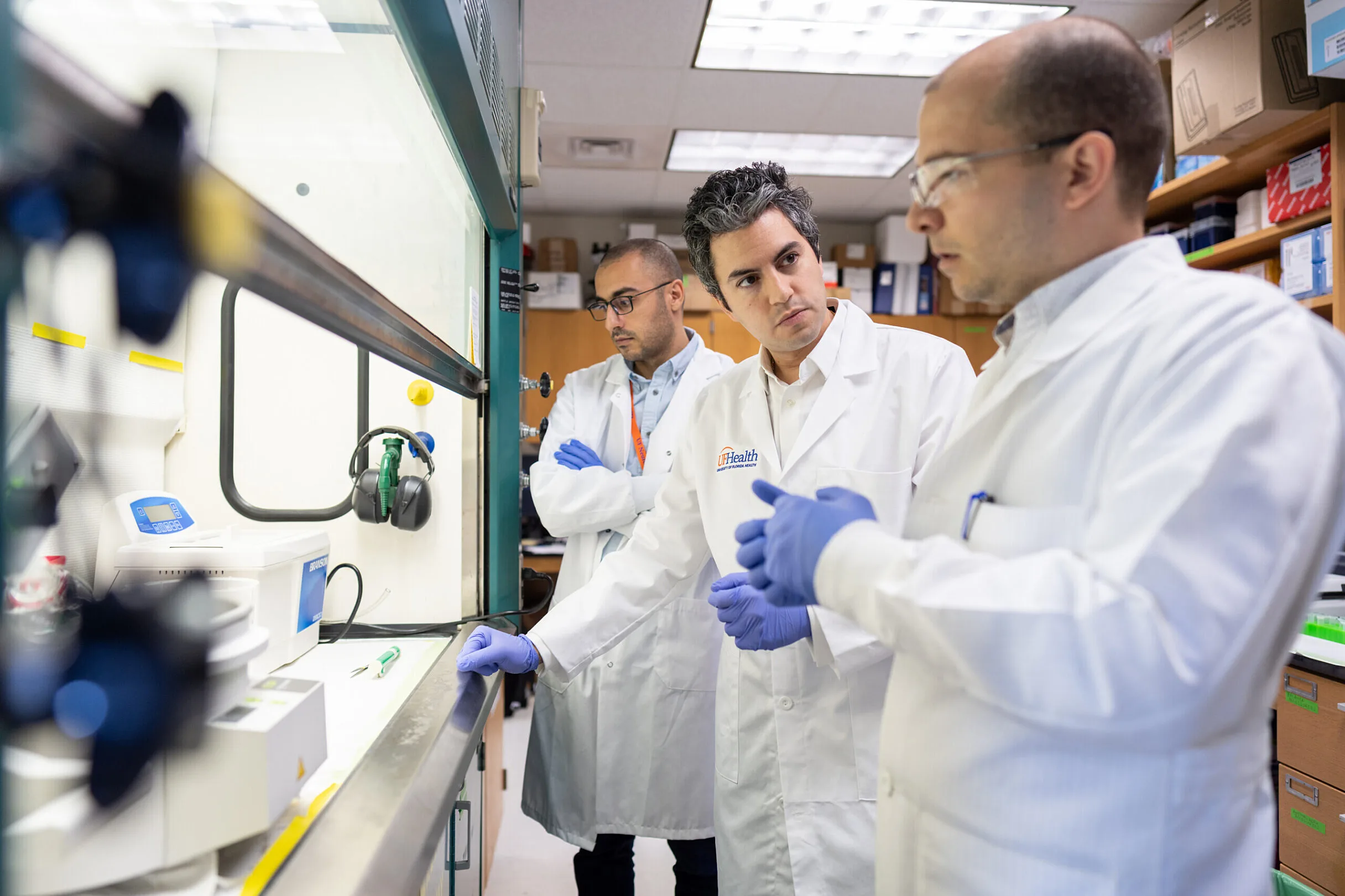 University of Florida research team working in a lab 
