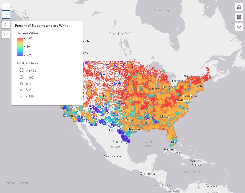 segregation school map