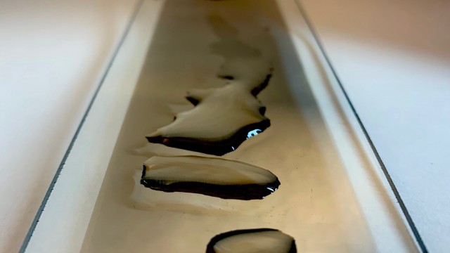 Water drops pool on nanometal.