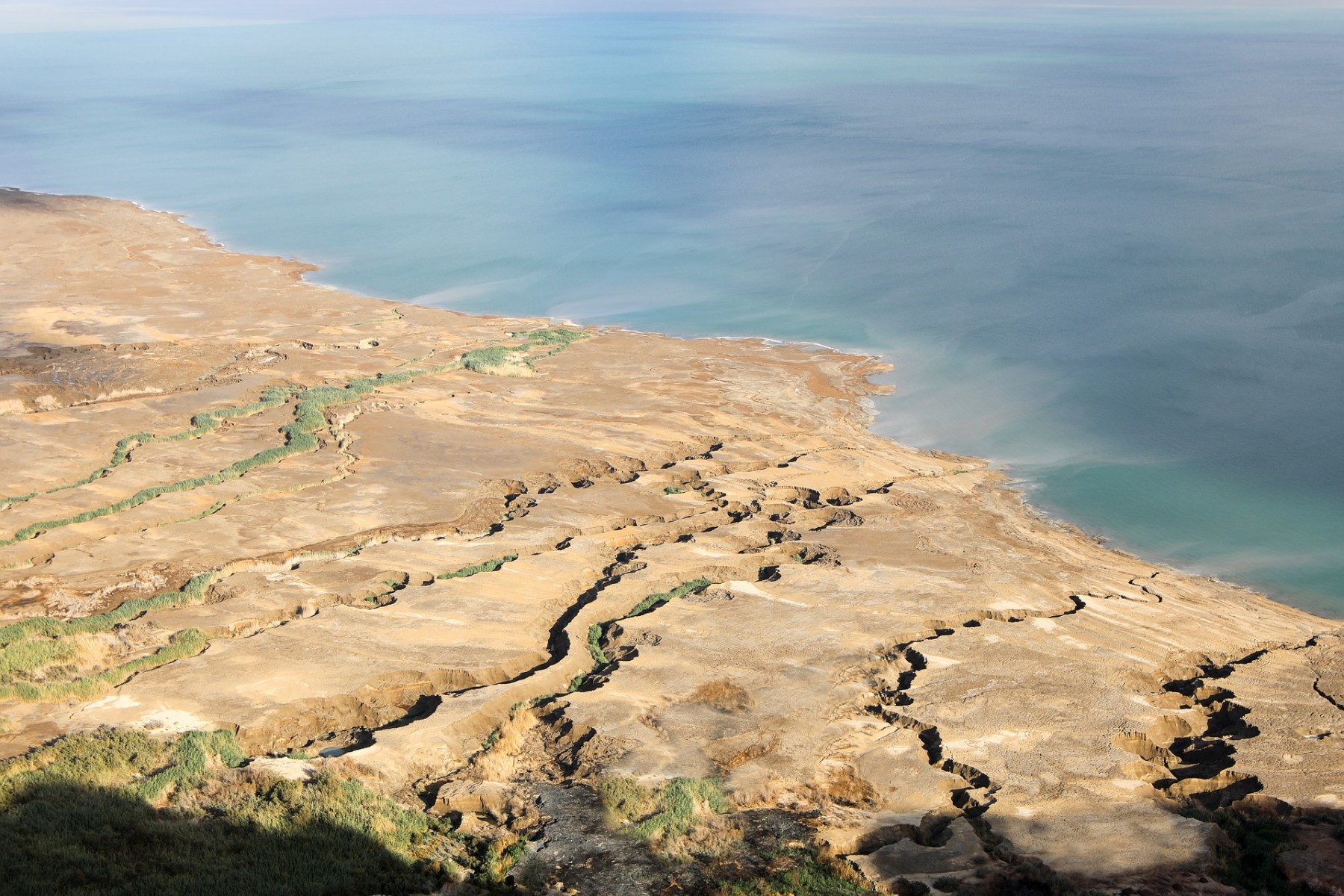Groundwater meeting an ocean.