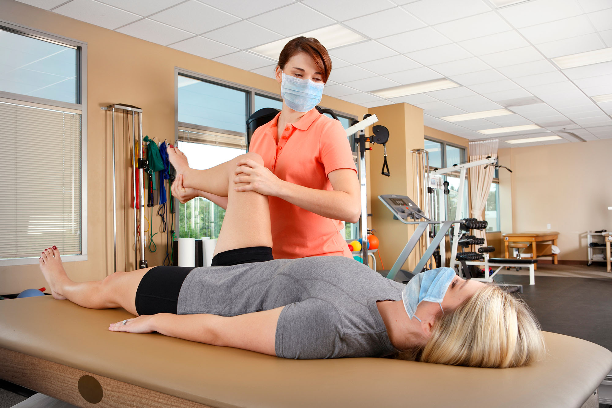 lady doing physical therapy