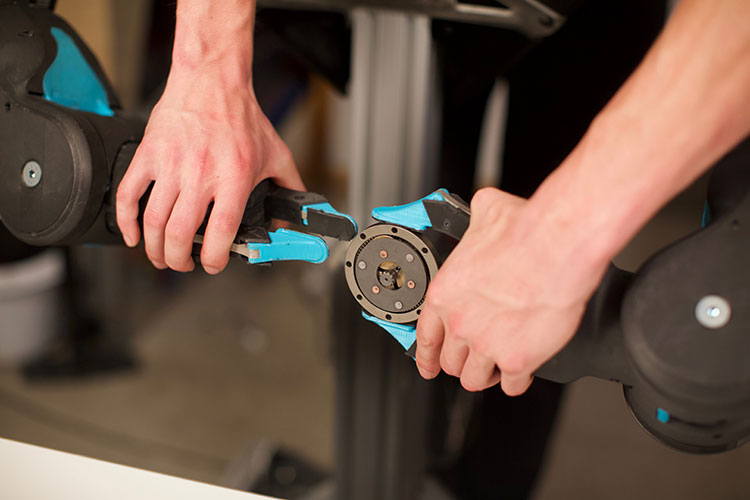 Robot hands.