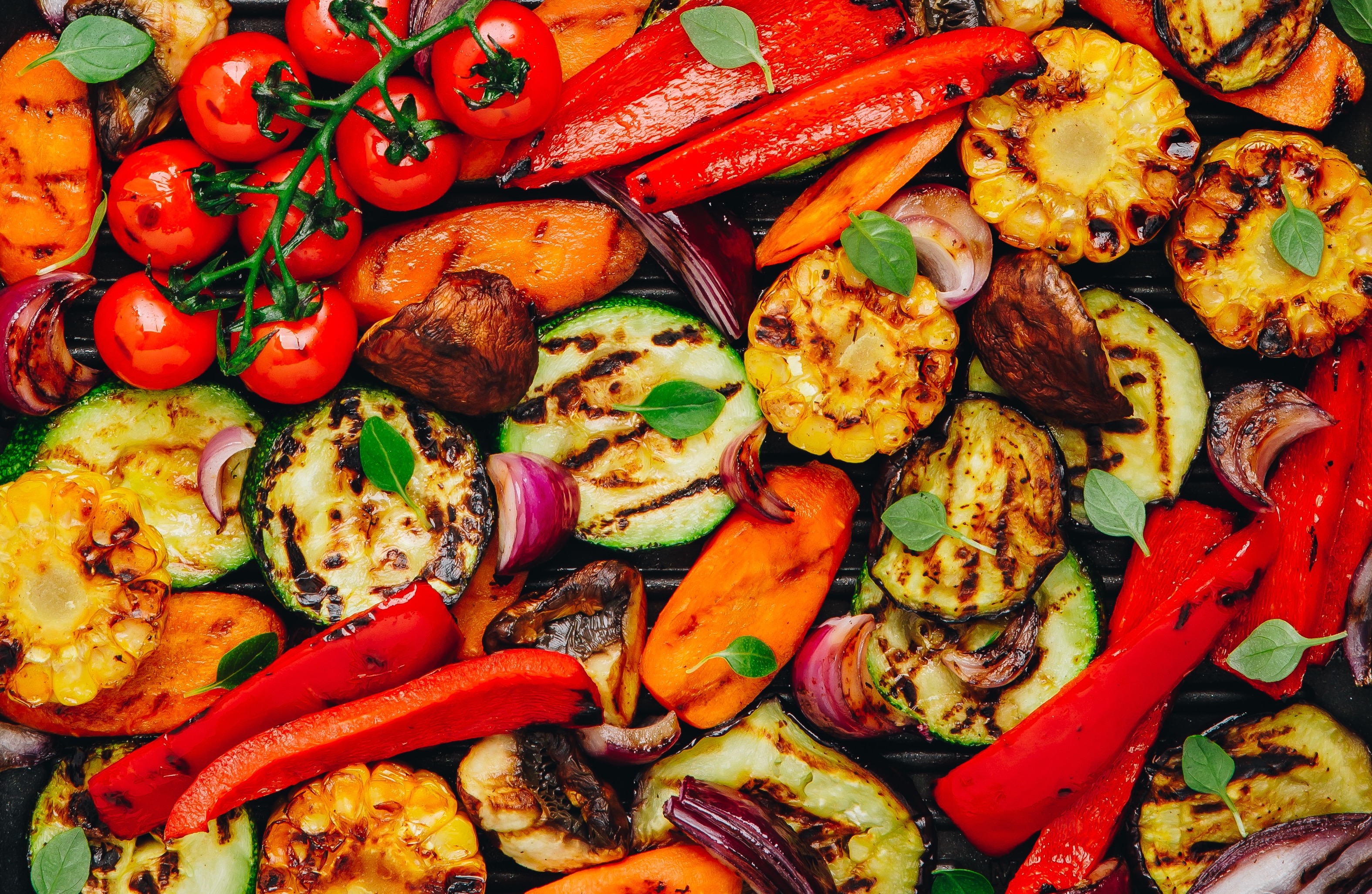 A collection of charred veg.