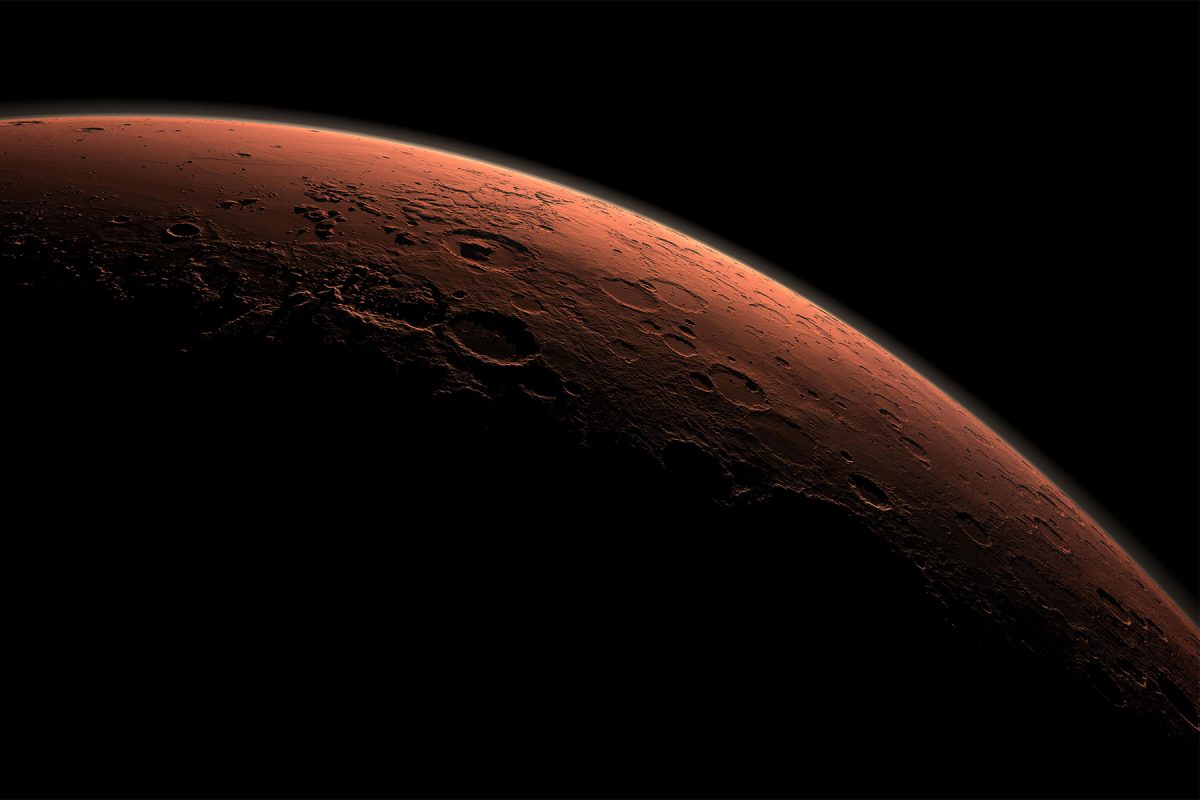 An image of Mars' surface.