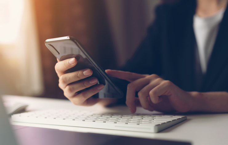 person holding a phone