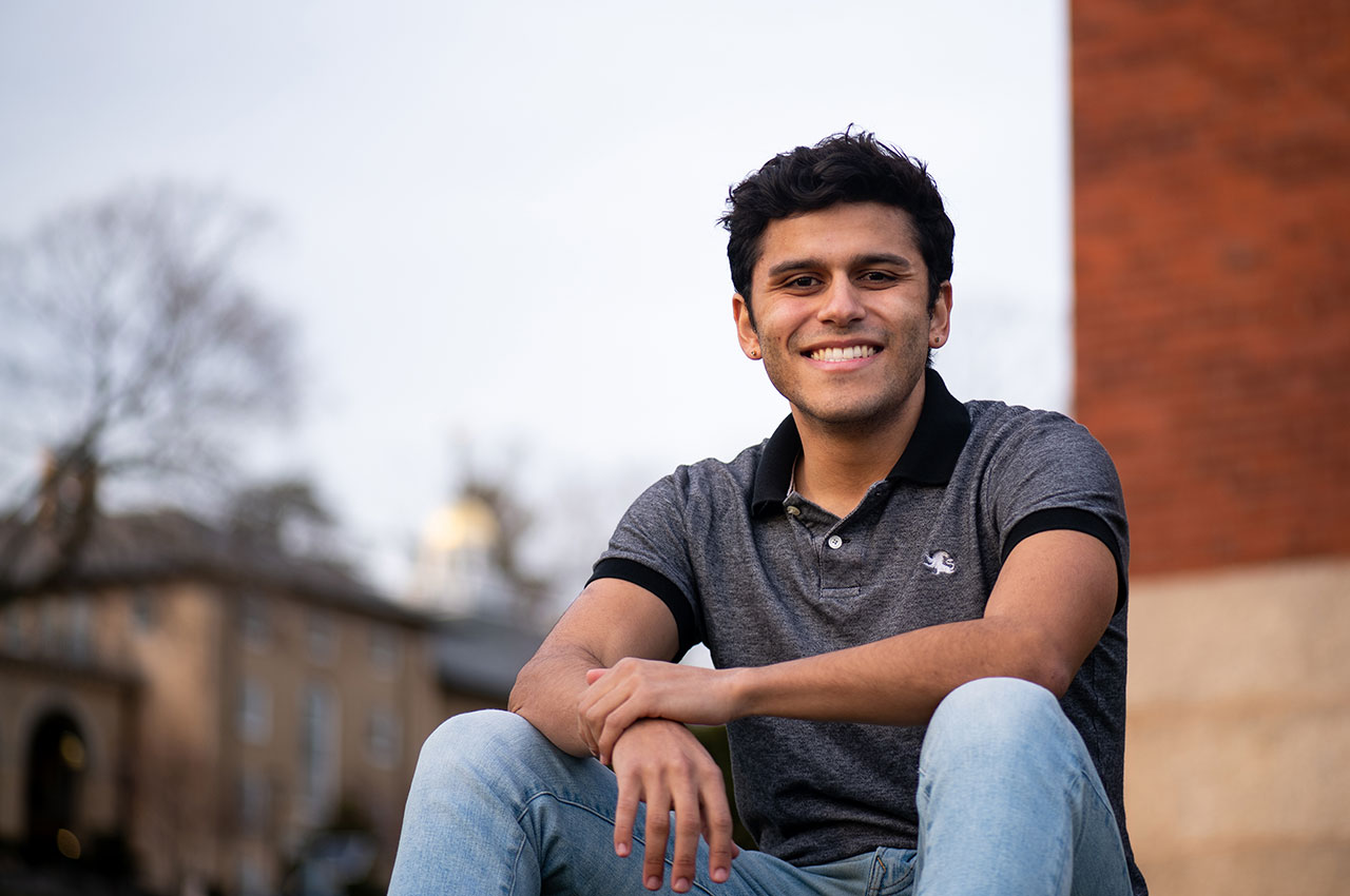 Alec McKendell, one of the Tufts undergraduates working to engineer a better future