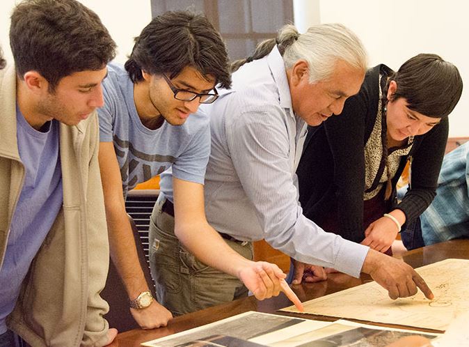 Henry Williams shared his intimate knowledge of the Owens valley with students and library staff.
