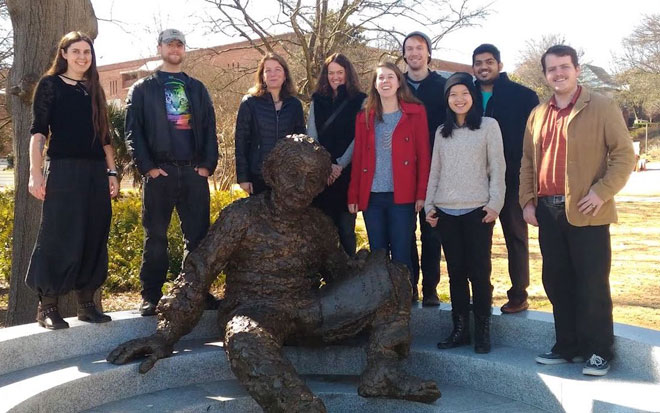 Georgia Tech LIGO Team with Enstein sculpture