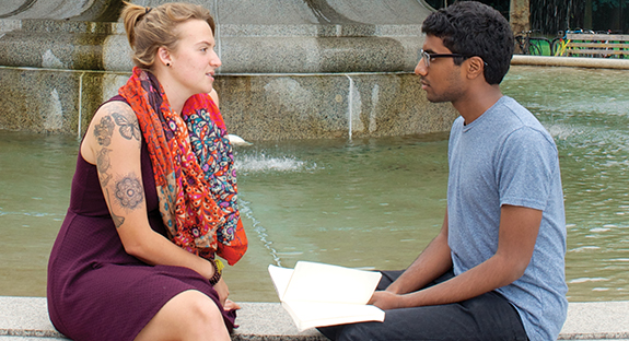 Humans of Pitt creators Sarah Thornton and Anish Kumar