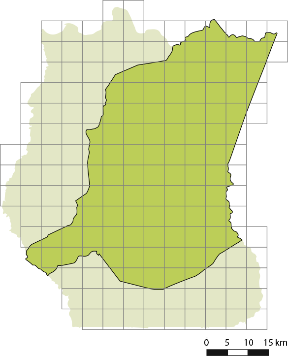 A map of Srepok Wildlife Sanctuary.