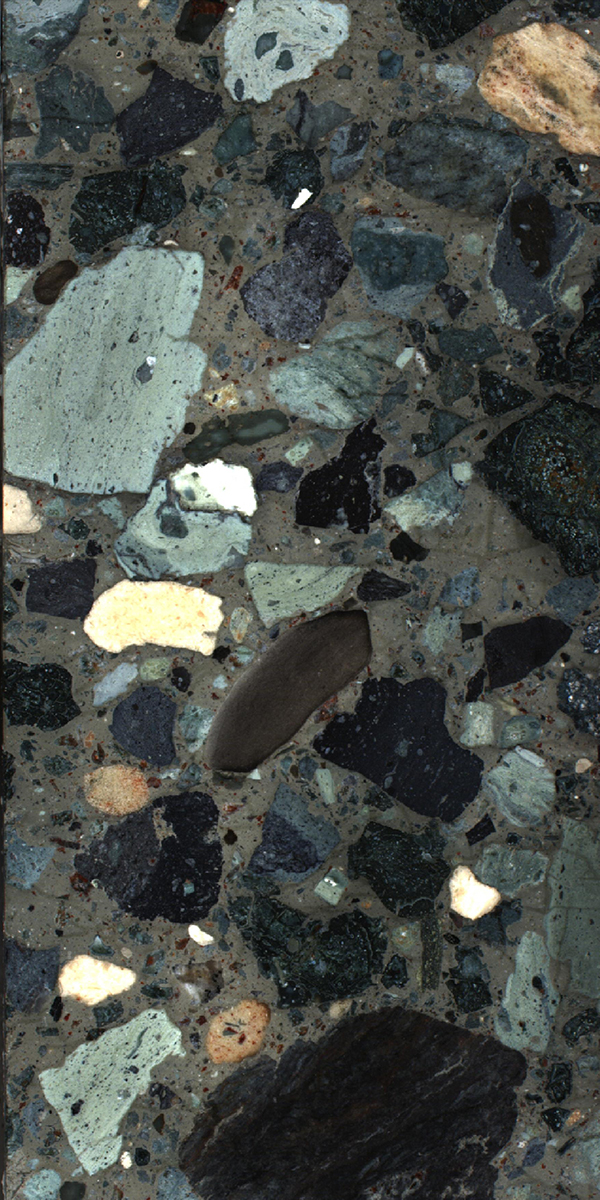 Rock cores from the asteroid crater.