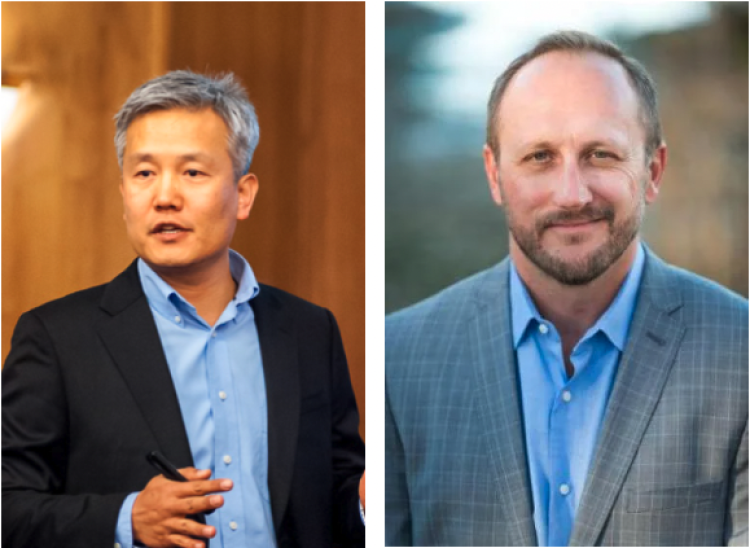 "CU Boulder spinout Solid Power is building a better battery for consumers and the climate; Photo: Conrad Stoldt and Se-Hee Lee, both associate professors of mechanical engineering, University of Colorado, Boulder"