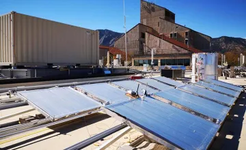 An array of radiative cooling modules.