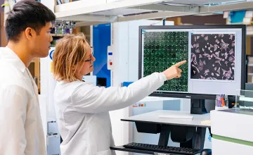 UCSC researchers working intently