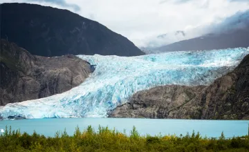 A glacier in Alaska.