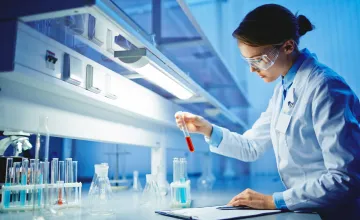 scientific researcher in a lab