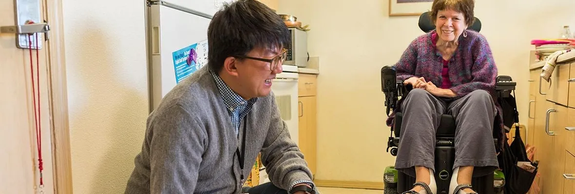 Research assistant Yong Choi, a Ph.D. student in biomedical and health informatics, and Mary Ruiz