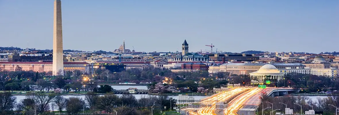 Washington, DC at dusk